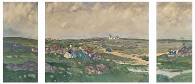 Bretons outside Notre Dame de Lotivy
