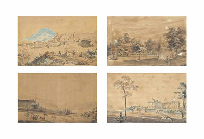 Four views of Le château d'Hauteville St-Légier, Vevey, Switzerland by Michel Vincent Brandoin - Auction record, sale price, and art valuation. Compare with similar artists and explore comparable artworks.