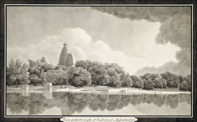Ruins of a Hindu temple at Bindurbund on the Jumna, 1791 by Thomas Longcroft - Auction record, sale price, and art valuation. Compare with similar artists and explore comparable artworks.