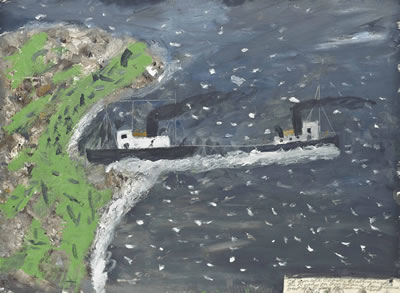 A small coaster being towed, Tory Island by James Dixon - Auction record, sale price, and art valuation. Compare with similar artists and explore comparable artworks.