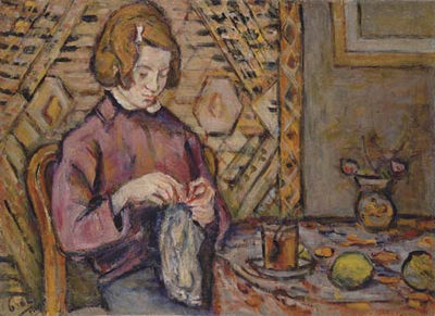 Girl Knitting