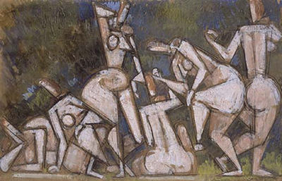 Figures by Arieh (Leo) Lubin - Auction record, sale price, and art valuation. Compare with similar artists and explore comparable artworks.