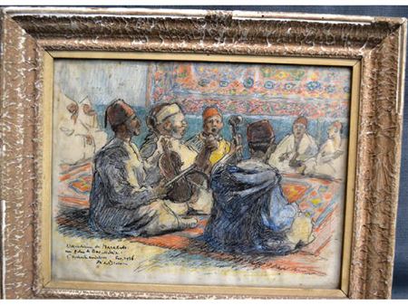 Marrakech, l'Orchestre by Alexis de Broca - Auction record, sale price, and art valuation. Compare with similar artists and explore comparable artworks.