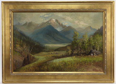 Untitled - Alpine Landscape 1886 by Richard Tallant - Auction record, sale price, and art valuation. Compare with similar artists and explore comparable artworks.