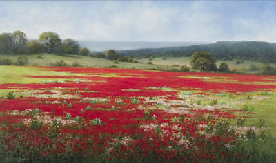 Poppy Explosion by Milbie Benge - Auction record, sale price, and art valuation. Compare with similar artists and explore comparable artworks.