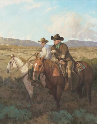 Sample artwork by David R Griffin (Born 1952), known for figurative and landscape subjects - View similar artists and auction records