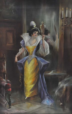 OF WOMAN IN YELLOW DRESS