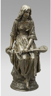 Mignonne with her mandolin by Paul Eugène Mengin - Auction record, sale price, and art valuation. Compare with similar artists and explore comparable artworks.