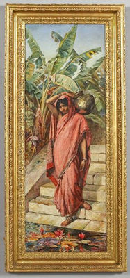 GIRL CARRYING A WATER JUG by Walter Duncan - Auction record, sale price, and art valuation. Compare with similar artists and explore comparable artworks.