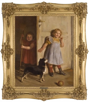 CHILDREN PLAYING by Franz Wiesenthal - Auction record, sale price, and art valuation. Compare with similar artists and explore comparable artworks.