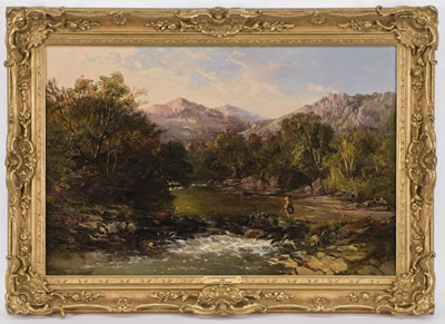 An angler by a river in an alpine landscape by Charles Branwhite - Auction record, sale price, and art valuation. Compare with similar artists and explore comparable artworks.