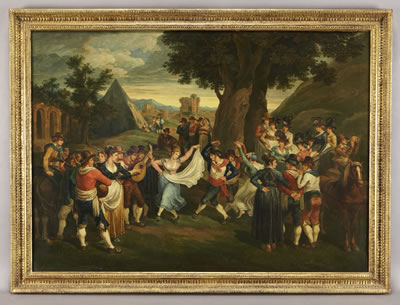 "Fiesta in Italy (Italian Peasant Scene)" by Bartolomeo Pinelli - Auction record, sale price, and art valuation. Compare with similar artists and explore comparable artworks.