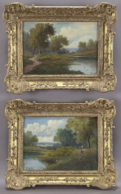 Landscape with River (a pair)