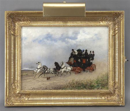 "Family Traveling by Stagecoach"