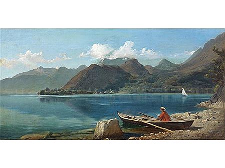 "Le peintre au bord du lac"