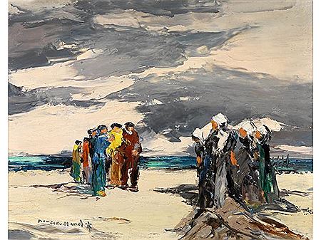 Bretons et bretonnes sur la grève by Pier Chevillard - Auction record, sale price, and art valuation. Compare with similar artists and explore comparable artworks.