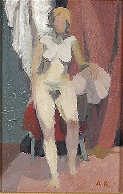 Stehender weiblicher Akt by Alex Kuhn - Auction record, sale price, and art valuation. Compare with similar artists and explore comparable artworks.