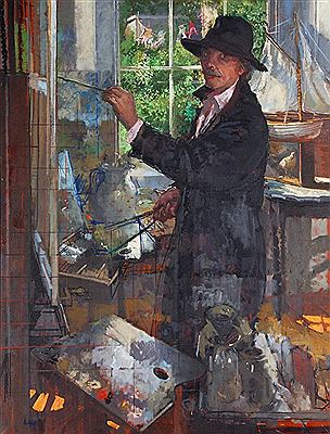 Portrait of Peter Kuhfeld: Cornish self portrait