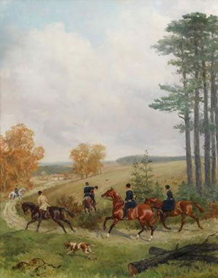 Sample artwork by Karl Andre-Jean Reille (1886 - 1974), known for hunting genre painting - View similar artists and auction records