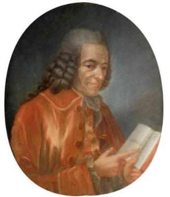Portrait de Voltaire lisant Sophocle