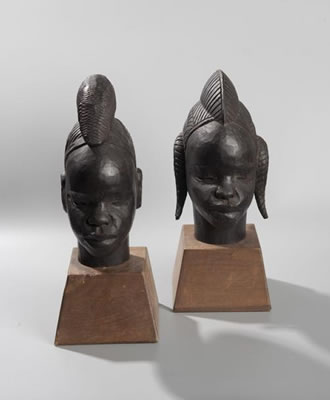 Tête d'homme et de femme noir en (2)