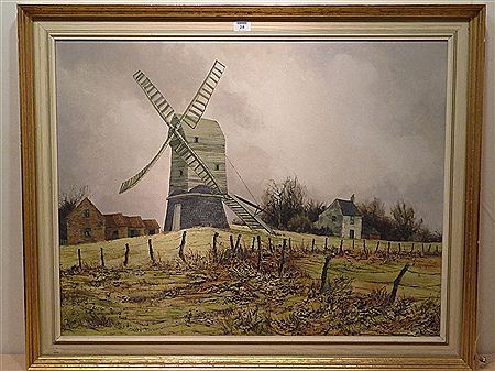 Windmill with Farm Buildings by John Freeman - Auction record, sale price, and art valuation. Compare with similar artists and explore comparable artworks.