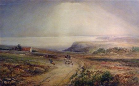 Looking over Hayburn Wyke towards Scarborough by Frederick William Booty - Auction record, sale price, and art valuation. Compare with similar artists and explore comparable artworks.
