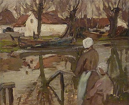Waiting for the Ferry at Montreuil by Fred Mayor - Auction record, sale price, and art valuation. Compare with similar artists and explore comparable artworks.