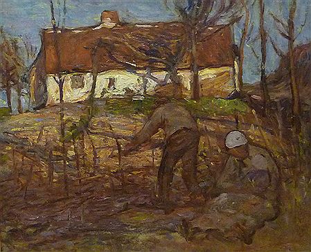 Figures in a Cottage Garden