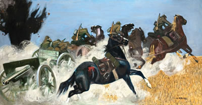Sample artwork by Ludwik Maciag (1920 - 2007), known for battle and landscape painting - View similar artists and auction records