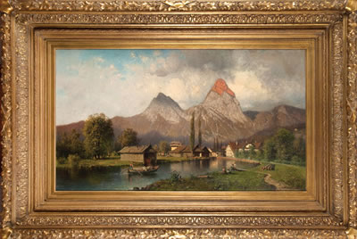 Sample artwork by Alexander Swieszewski (1839 - 1895), known for figure and landscape paintings - View similar artists and auction records
