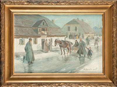 Zydowskie miasteczko by Roman Breitenwald - Auction record, sale price, and art valuation. Compare with similar artists and explore comparable artworks.