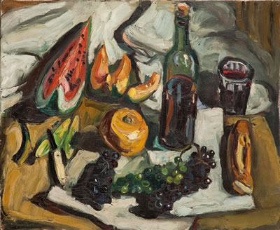 Martwa natura z owocami i butelka wina by Friedrich Kunitzer - Auction record, sale price, and art valuation. Compare with similar artists and explore comparable artworks.