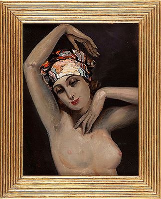 Sample artwork by Jozef Kidon (1890 - 1968), known for painting of portraits of women, floral still life - View similar artists and auction records