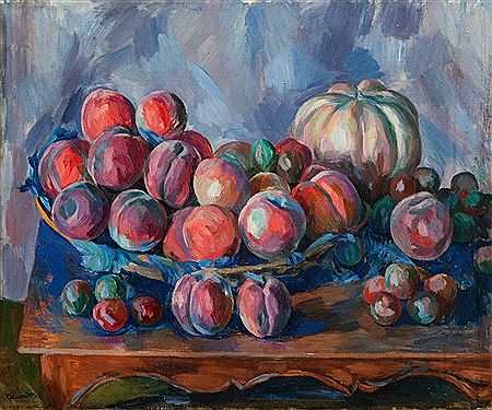 Martwa natura z owocami (Brzoskwinie i melon) by Jan Waclaw Zawadowski - Auction record, sale price, and art valuation. Compare with similar artists and explore comparable artworks.
