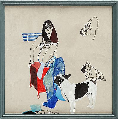 Sample artwork by Agnieszka Sandomierz (Born 1978), known for figurative painting, women's bodies, ornamental patterns - View similar artists and auction records