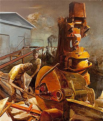 Ludzie i maszyny by Jan Szczepkowski - Auction record, sale price, and art valuation. Compare with similar artists and explore comparable artworks.