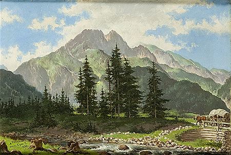 Widok na Giewont by Walery Eljasz-Radzikowski - Auction record, sale price, and art valuation. Compare with similar artists and explore comparable artworks.