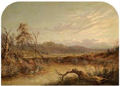 SWAMPY LANDSCAPE WITH