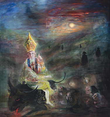 Sample artwork by David Fielding Gough Boyd (1924 - 2011), known for symbolic, historical reference painting, pottery - View similar artists and auction records