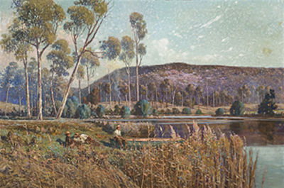 Figures by the River, 1914 by William Lister Lister - Auction record, sale price, and art valuation. Compare with similar artists and explore comparable artworks.
