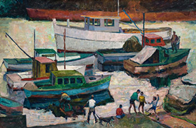 Sample artwork by Terence John Santry (1910 - 1990), known for painting - View similar artists and auction records