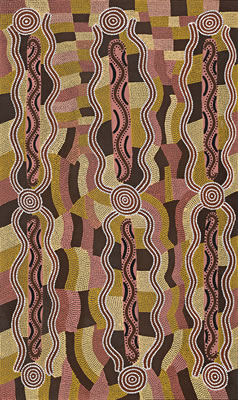 Sample artwork by Paddy Carroll Tjungurrayi (1927 - 2002), known for aboriginal art, dreaming images, dot painting, sand painting - View similar artists and auction records