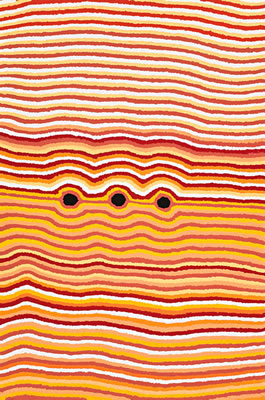 Sample artwork by Helicopter Tjungurrayi (Born c.1937), known for aboriginal theme painting - View similar artists and auction records