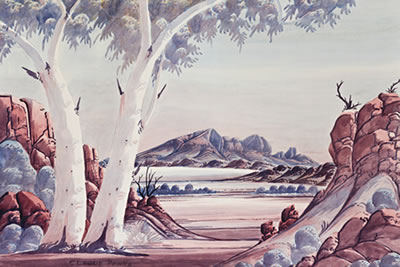 Sample artwork by Claude Pannka (1928 - 1972), known for aboriginal art - View similar artists and auction records