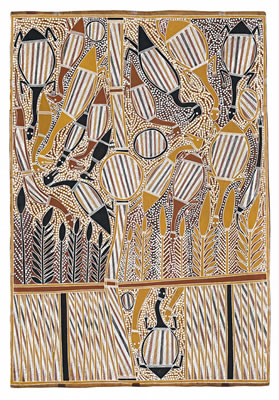 SACRED WATERHOLE AND TOTEMIC ANIMALS
