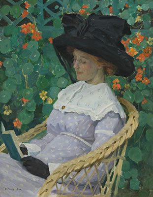 NASTURTIUMS by Emanuel Phillips Fox - Auction record, sale price, and art valuation. Compare with similar artists and explore comparable artworks.