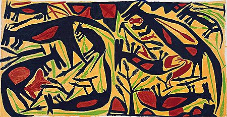 HUNTING STORY, 1988 by Djambu Sambo Barra Barra - Auction record, sale price, and art valuation. Compare with similar artists and explore comparable artworks.