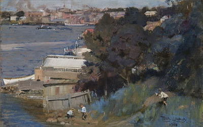 SYDNEY HARBOUR, 1905 by Percy (Percival) Charles Lindsay - Auction record, sale price, and art valuation. Compare with similar artists and explore comparable artworks.