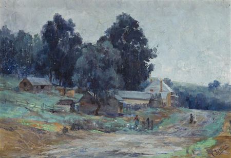 YARRA STREET, WARRANDYTE, LOOKING WEST TOWARDS 'THE GRAND' HOTEL, c1905 by Clara Southern - Auction record, sale price, and art valuation. Compare with similar artists and explore comparable artworks.